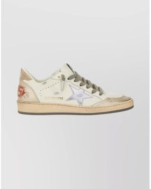 Golden Goose Low-Top Sneakers With Contrast Star Design - Metallic