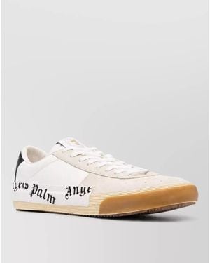 Palm Angels Calfskin Leather Low Top Trainers - White