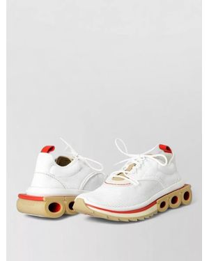Ferragamo Fabric Low-Top Sneakers - Metallic