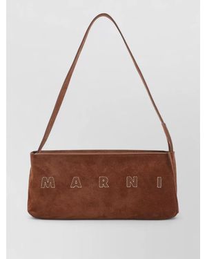 Marni Museo Leather Shoulder Bag - Brown