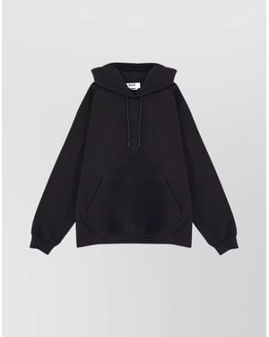 MSGM Hooded Knitwear Kangaroo Pocket - Blue