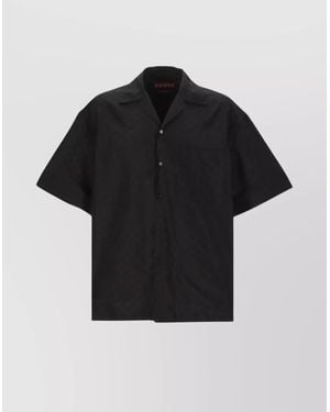 Gucci Gg Cotton Silk Shirt - Black