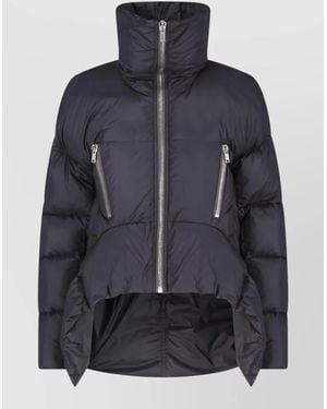 Rick Owens Down High-Neck Asymmetric Puffer Jacket - Blue