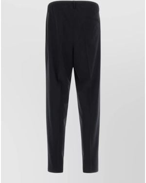 Cellar Door Stretch Jersey Wide Leg Ezio Cropped Trousers - Blue