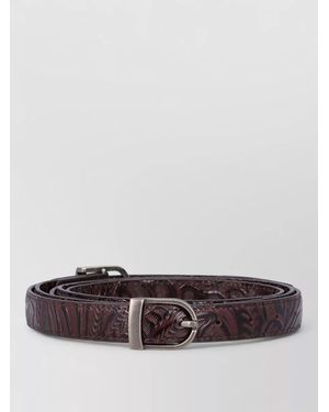 Low Classic Dual Buckle Slim Double Strap Belt - White