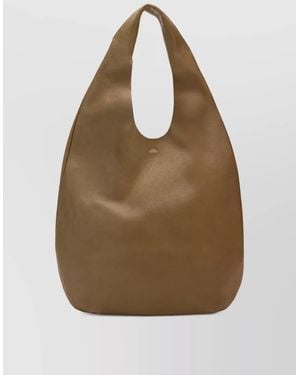 A.P.C. Neige Calf Leather Shoulder Bag - Natural