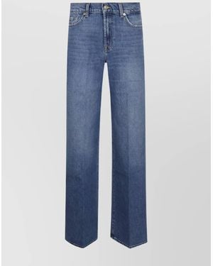 7 For All Mankind Retro Chic Wide Leg Pants - Blue