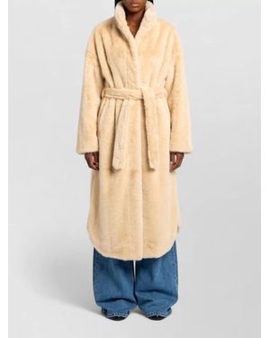 Frankie Shop Faux Fur Oversized Maxi Coat - Blue