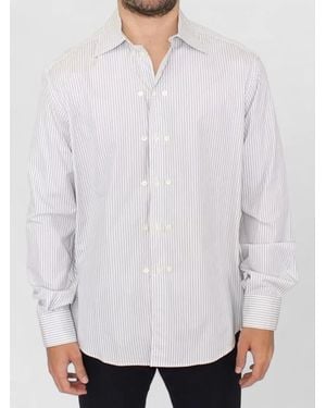 Ermanno Scervino Striped Regular Fit Business Shirt - White