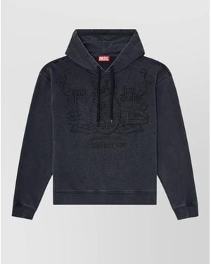 DIESEL Cotton Crewneck Hoodie - Blue