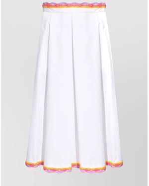 Moschino Cotton A-Line Skirt - White