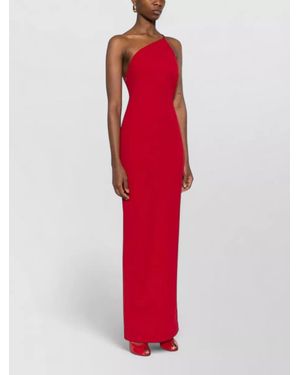 Solace London Alexandra One Shoulder Backless Fitted Maxi Dress - Red