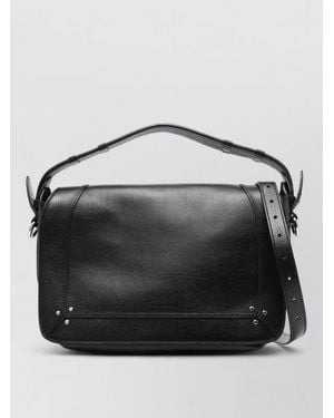 Jérôme Dreyfuss Pepito Large Shoulder Bag Calf Leather - Black