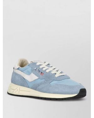 Autry Leather And Fabric Low-Top Sneakers - Blue