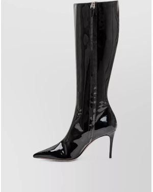 Paris Texas Patent Leather Stiletto Knee-High Boots - Black