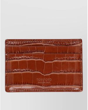 Tom Ford Leather Card Holder - Brown
