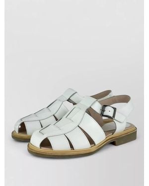 Paraboot Lace Sandals Cut Out Design Flat Sole - Metallic