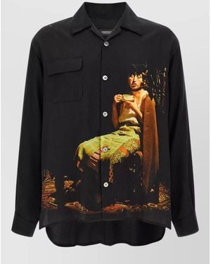 Undercover Printed Bowling Shirt - Black
