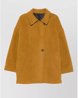 Paul Smith Felted Wool Fitted Jacket - Yellow