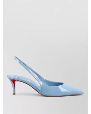Christian Louboutin Miss Z Slingback Court Shoes Patent Finish - Blue