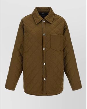 A.P.C. Quilted Wool Jacket - Green