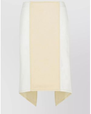 JW Anderson Cotton Layered Asymmetric Midi Skirt - White