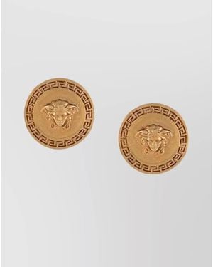 Versace Tribute Medusa Stud Earrings - Natural