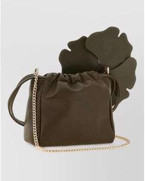 Pinko Na Sheepskin Leather Mini Bag - Green