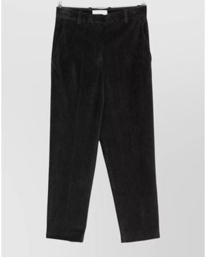 Circolo 1901 Corduroy Effect Straight-Leg Pants - Black