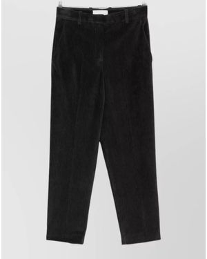 Circolo 1901 Corduroy-Effect Straight Pants - Black