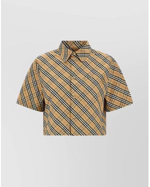 Burberry Check Shirt - Natural