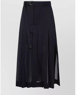 ミニスカート SACAI Women Mini Skirts 25 07757 001 Black Sacai Pinstriped Mini Skirt | Black | FARFETCH