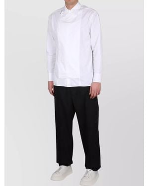 Jil Sander Cotton Zippered Shirt - White