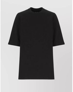 Rick Owens Crewneck Oversize Cotton Fleece Vest - Black