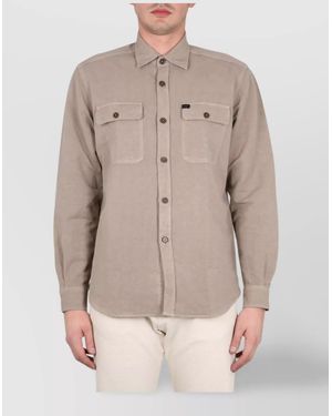Fay Cotton Linen Shirt - Natural
