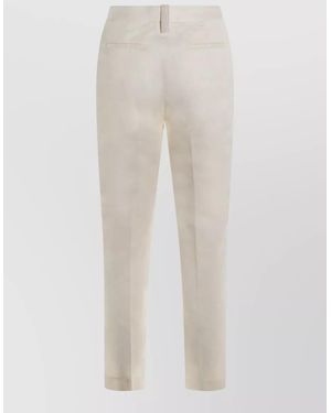 Fabiana Filippi Casual Trousers Belt Loops Back Pockets - White