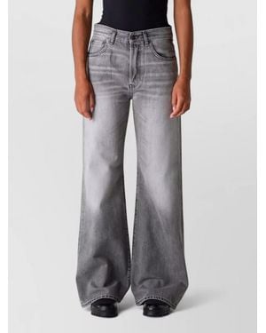 Acne Studios Wide-Leg Straight-Leg Flared Jeans - Gray