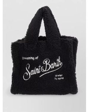 MC2 Saint Barth Vanity Mini Tote Bag Top Handles Strap - Black