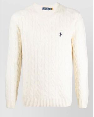 Ralph Lauren Wool Cashmere Round Neck Jumper - Natural