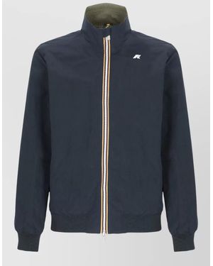K-Way Short Reversible High Neck Jacket - Blue