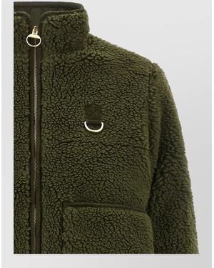 Barbour Fleece Cropped Jacket - Green