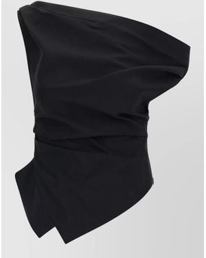 Rohe Asymmetrical Top With Draping - Black