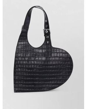 Coperni Heart Leather Tote Bag - Black