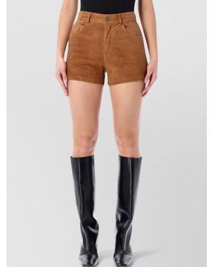 Haikure Suede High-Rise Short Shorts - Multicolour