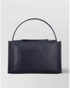 JW Anderson Loafer Leather Shoulder Bag With Detachable Strap - Blue