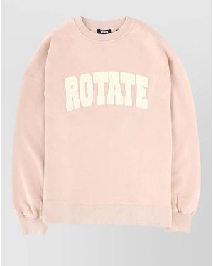 ROTATE BIRGER CHRISTENSEN Oversized Cotton Jumper - Pink