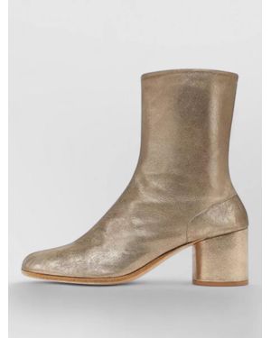 Maison Margiela Leather Ankle Boots - Natural