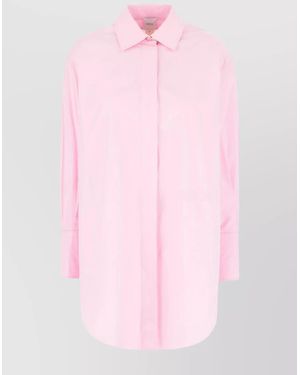 Patou Cotton Poplin Short Shirt Dress - Pink