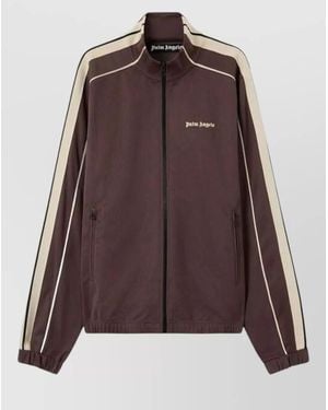 Palm Angels Logo-Print Track Jacket - Brown