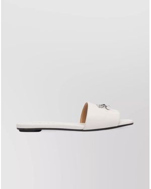 McQueen Leather Sandals - White
